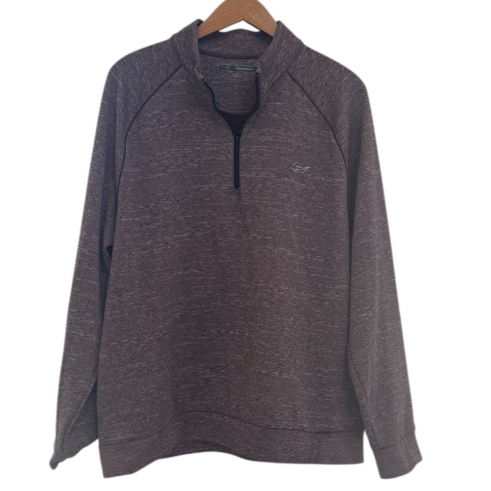 Greg Norman Men’s 1/4 Zip Pullover Burgundy Long Sleeve Size XL